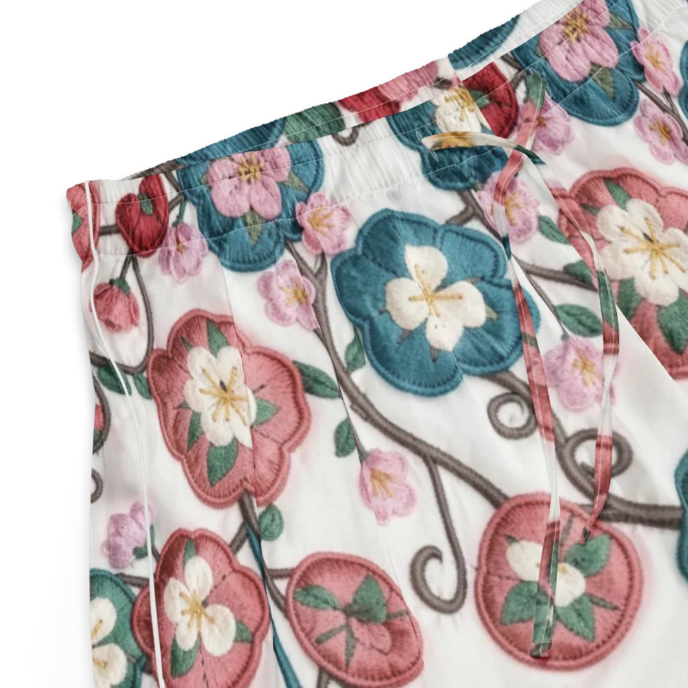 Embroidered Reverie on Women's Pajama Shorts — Product details