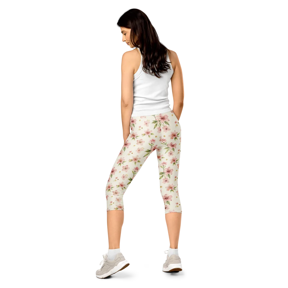 Petal Almanac on Capri Leggings — Back