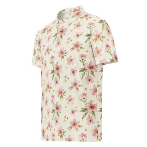Petal Almanac on a Men's Slim Fit Polo Shirt