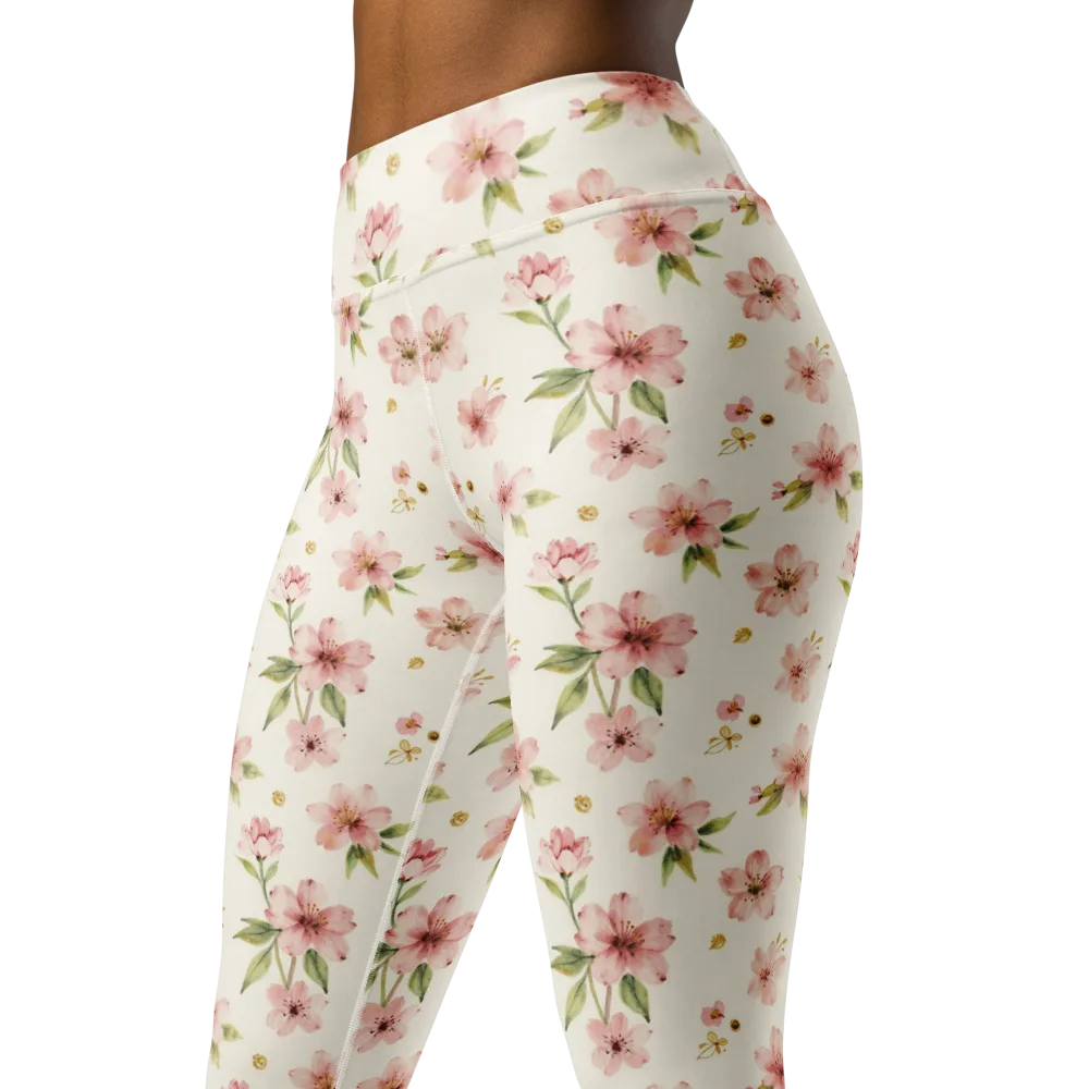 Petal Almanac on Yoga Leggings — Left Front