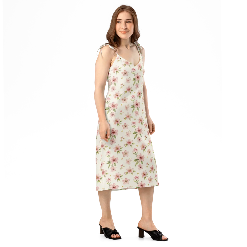 Petal Almanac on Slip Dress — Right Front