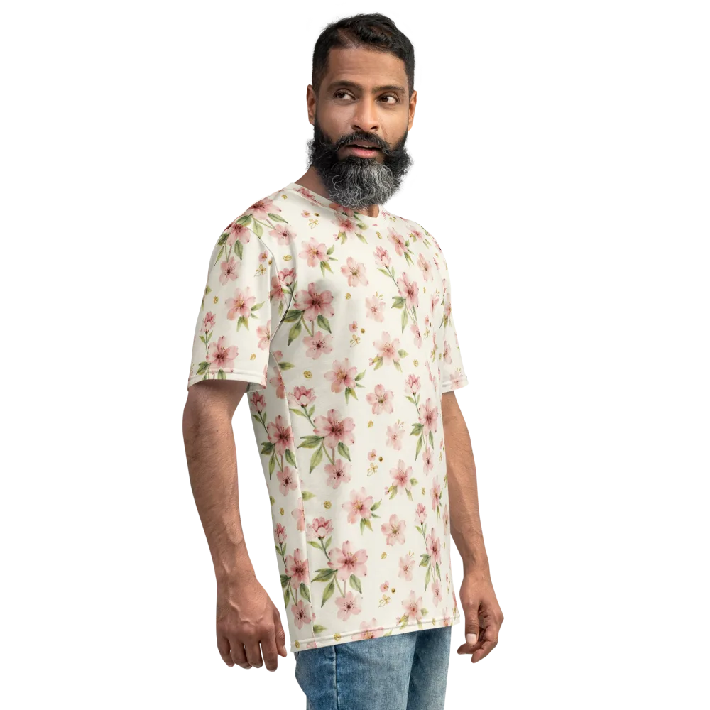 Petal Almanac on Men's Crew Neck T-Shirt — Right