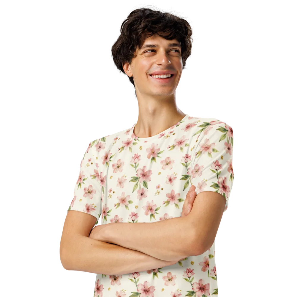Petal Almanac on Men's Crew Neck T-Shirt — Left Front