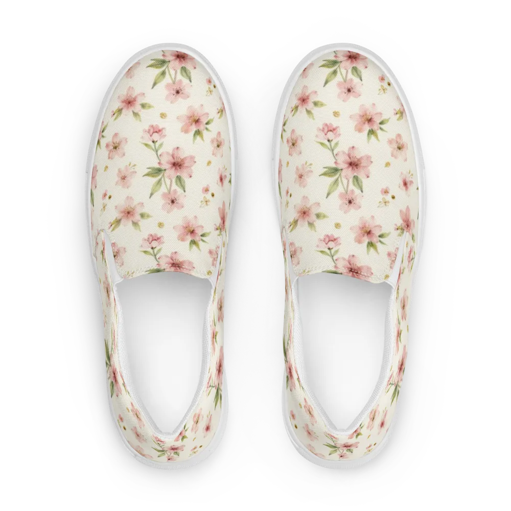 Petal Almanac on Men's Slip-On Canvas Shoes — Front