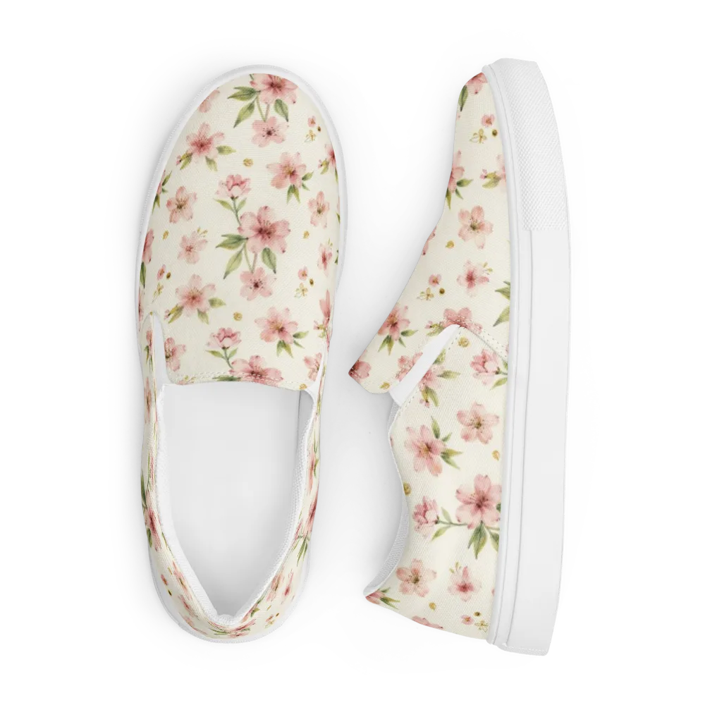 Petal Almanac on Men's Slip-On Canvas Shoes — Front