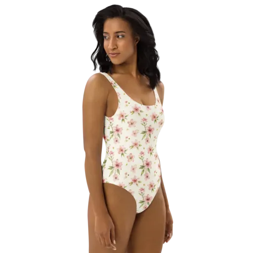 Petal Almanac on a One-Piece Swimsuit