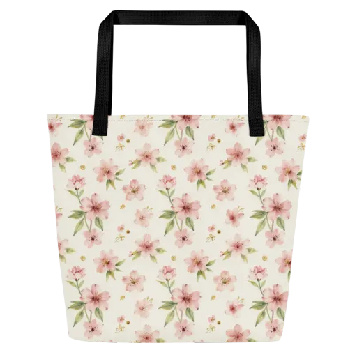 Petal Almanac on a Large Tote Bag W/ Pocket