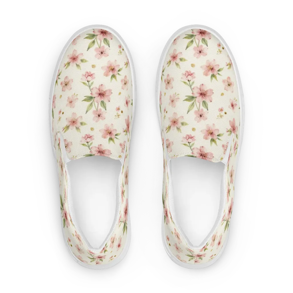 Petal Almanac on Women's Slip-On Canvas Shoes — Front