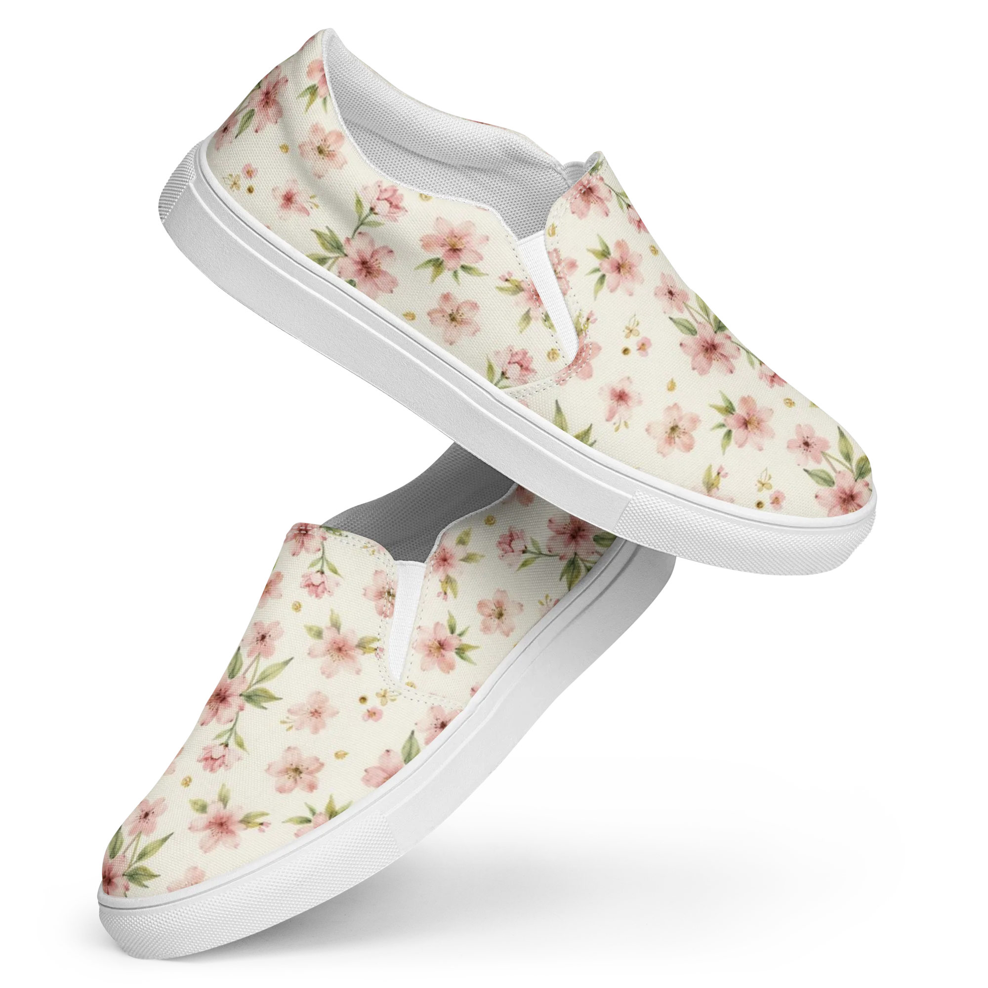 Petal Almanac on Women's Slip-On Canvas Shoes — Front
