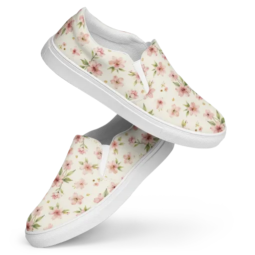 Petal Almanac on a Women's Slip-On Canvas Shoes