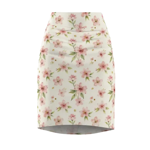 Petal Almanac on a Pencil Skirt