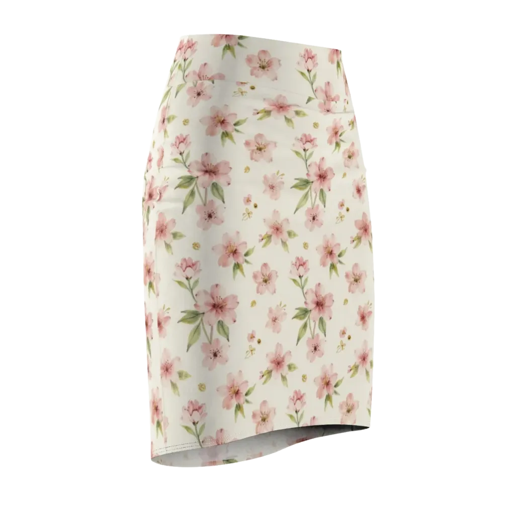 Petal Almanac on Pencil Skirt — Front Side