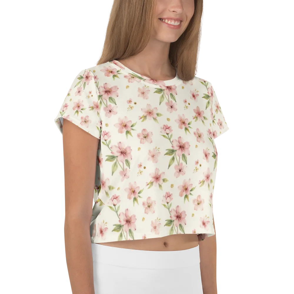 Petal Almanac on Crop Tee — Right