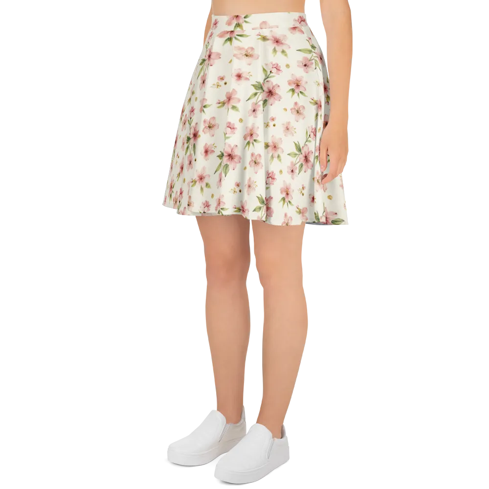 Petal Almanac on Skater Skirt — Left