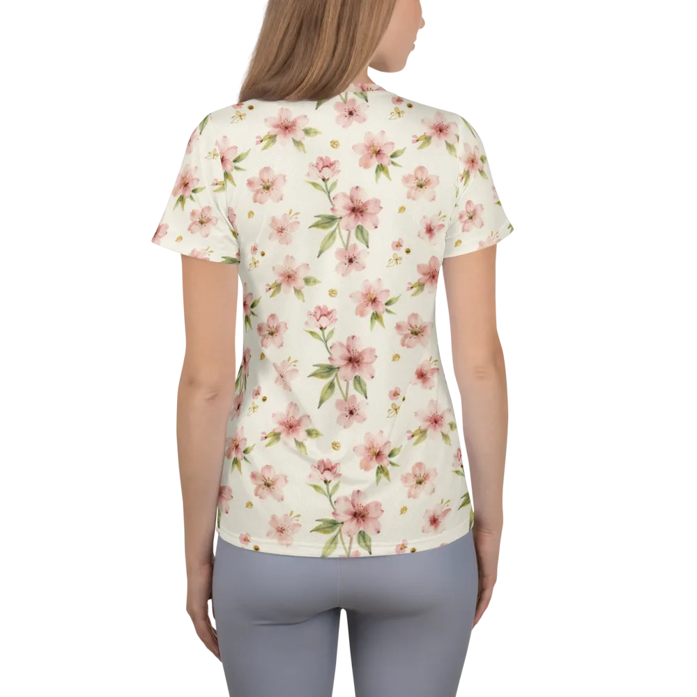 Petal Almanac on Women's Athletic T-Shirt — Back
