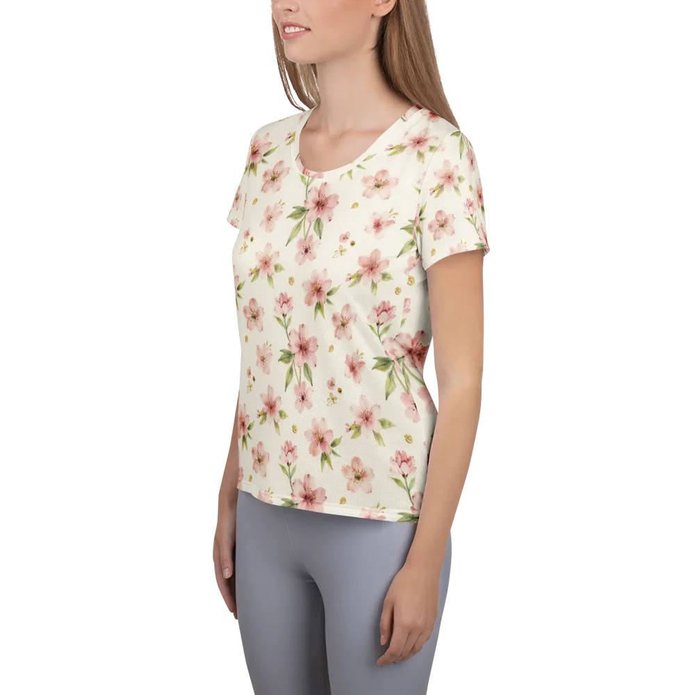 Petal Almanac on Women's Athletic T-Shirt — Left