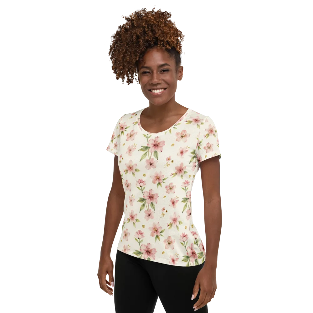 Petal Almanac on Women's Athletic T-Shirt — Left