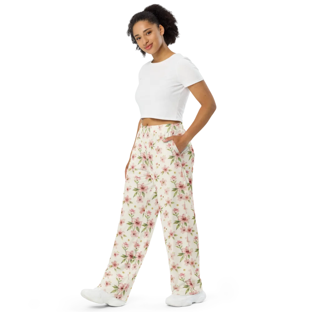 Petal Almanac on Wide-Leg Pants — Left Front