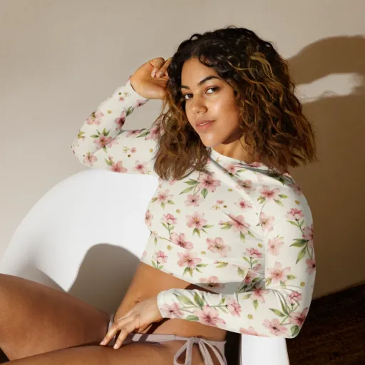 Petal Almanac on a Long Sleeve Crop Top