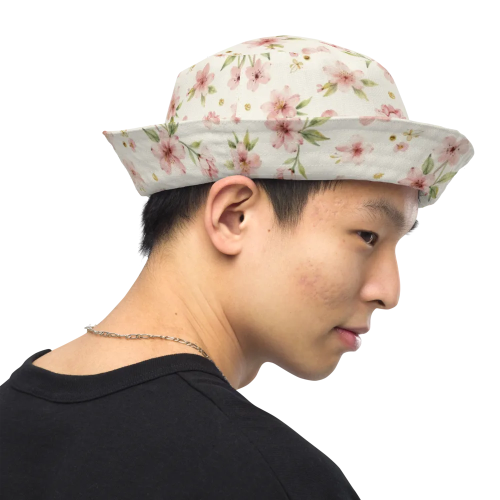 Petal Almanac on Reversible Bucket Hat — Right Outside