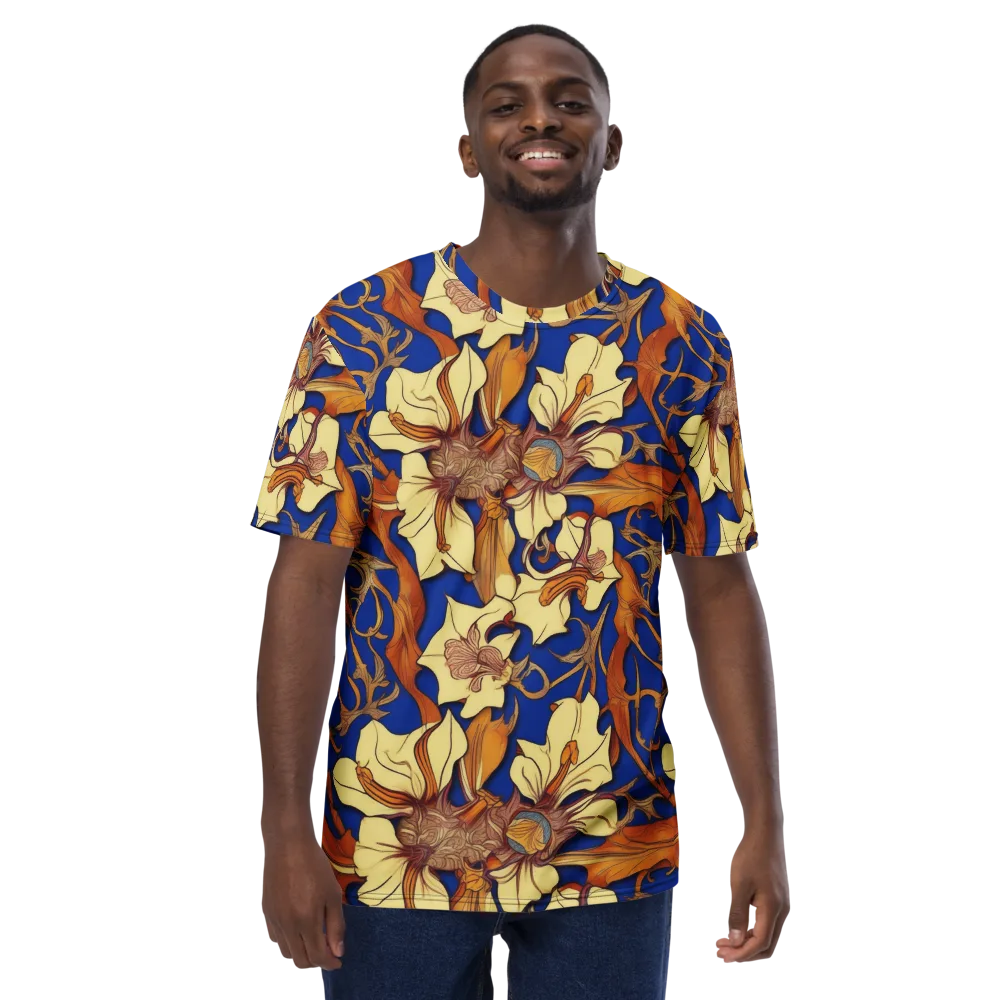Cobalt Nouveau on Men's Crew Neck T-Shirt — Front
