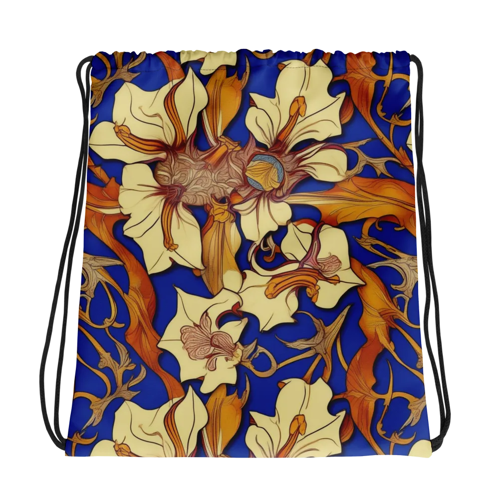 Cobalt Nouveau on Drawstring Bag — Photo
