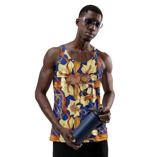 Cobalt Nouveau on a Men's Tank Top