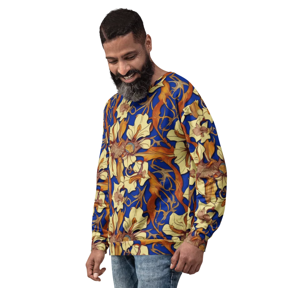 Cobalt Nouveau on Sweatshirt — Left Front
