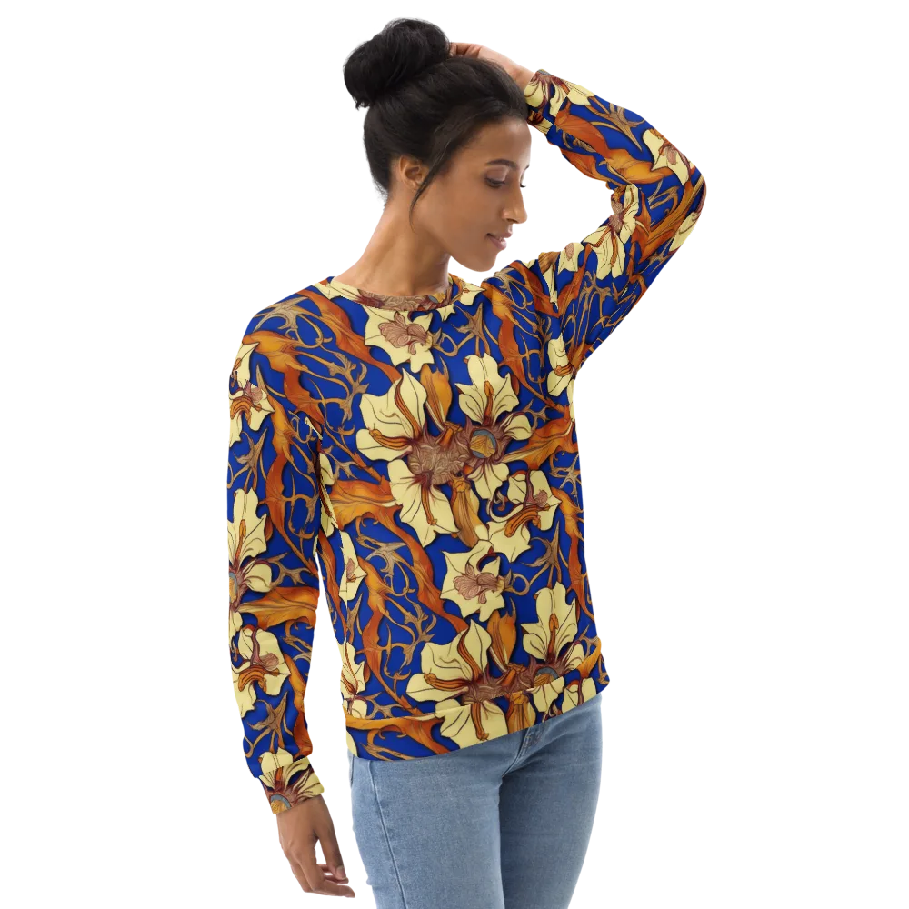 Cobalt Nouveau on Sweatshirt — Right Front