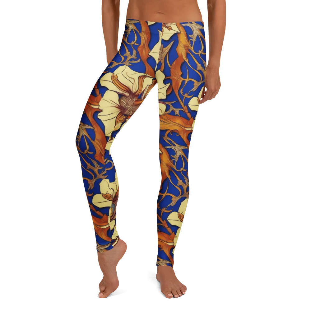 Cobalt Nouveau on Leggings — Front