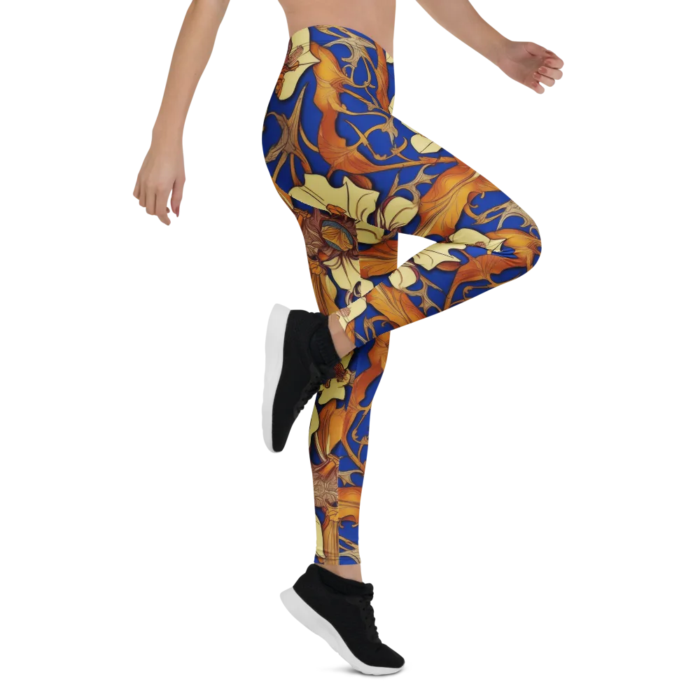 Cobalt Nouveau on Leggings — Right