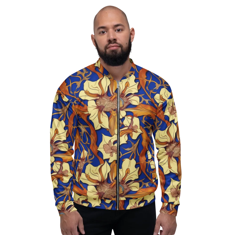 Cobalt Nouveau on Bomber Jacket — Front