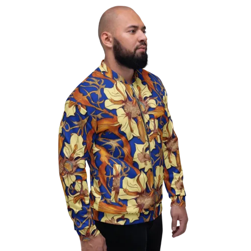 Cobalt Nouveau on a Bomber Jacket