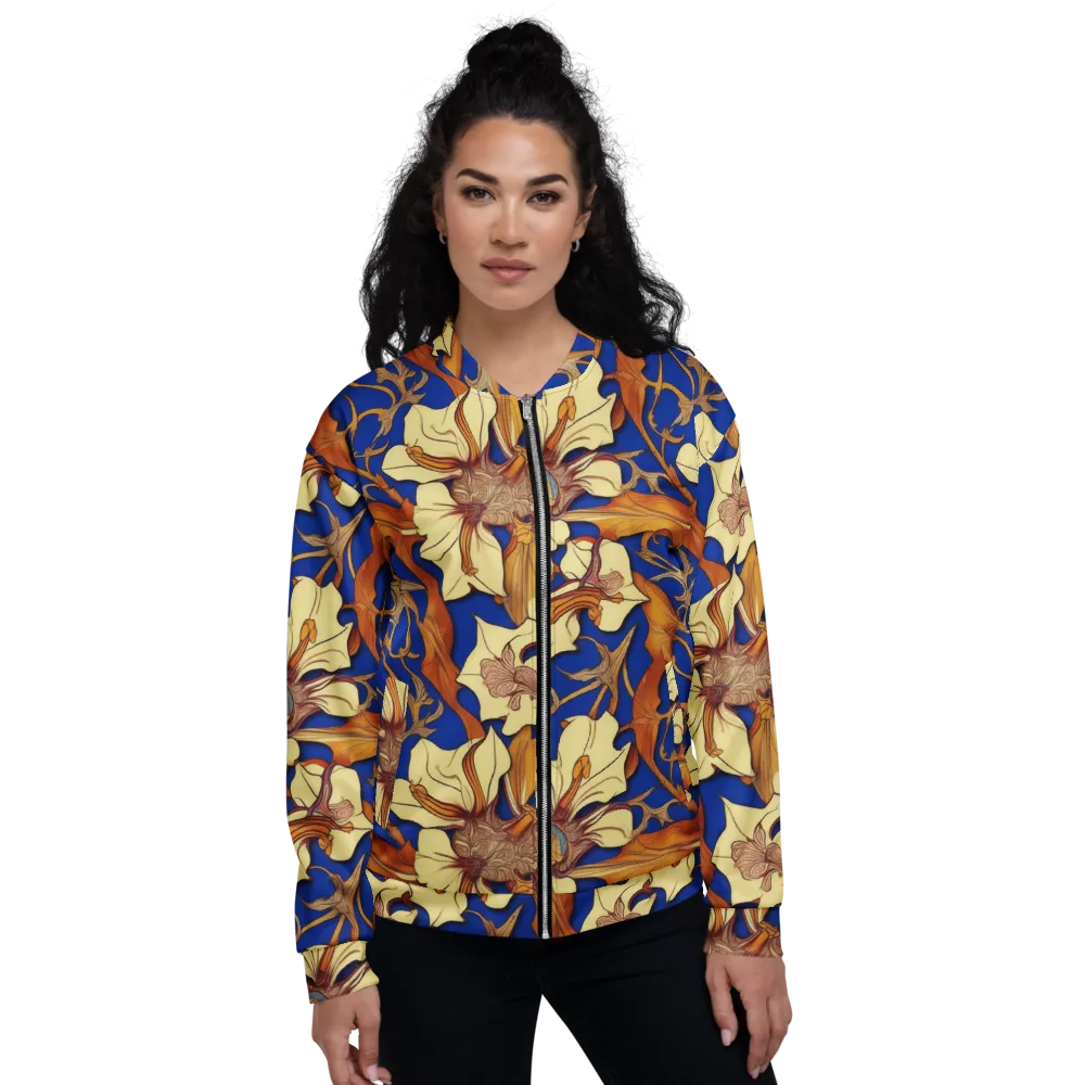 Cobalt Nouveau on Bomber Jacket — Front