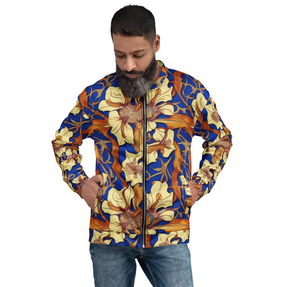 Cobalt Nouveau on Bomber Jacket — Front