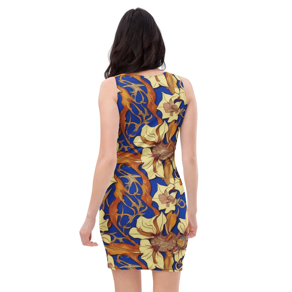 Cobalt Nouveau on Bodycon Dress — Back