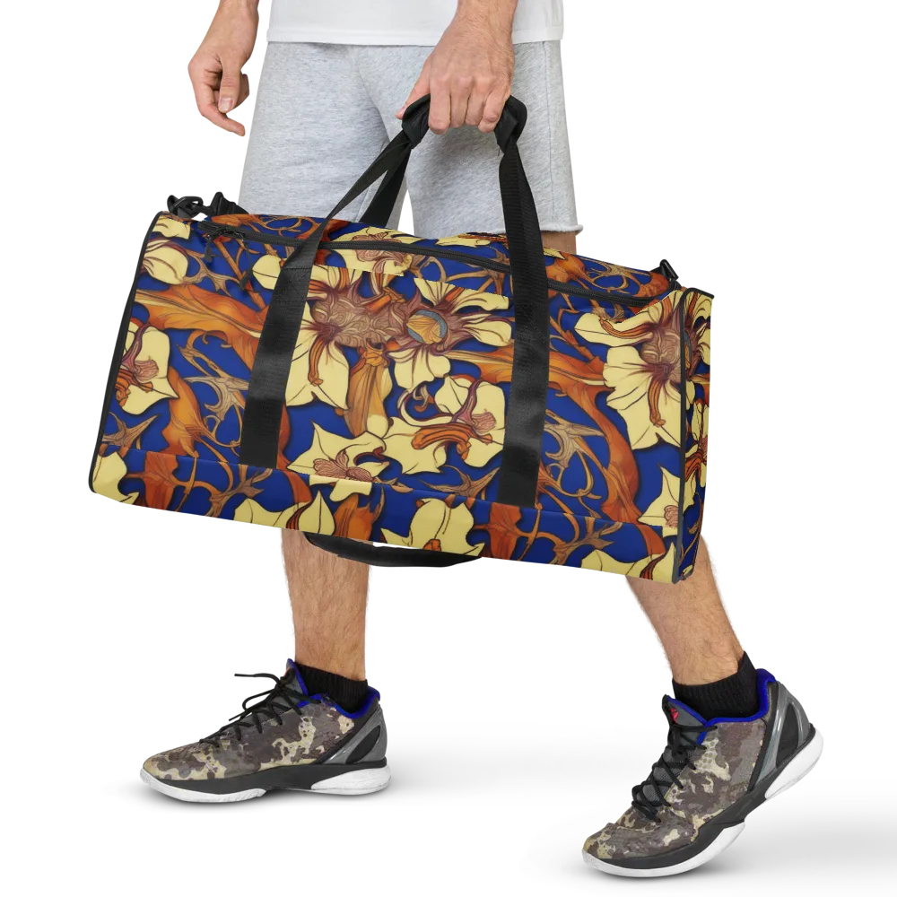 Cobalt Nouveau on Duffle Bag — Front