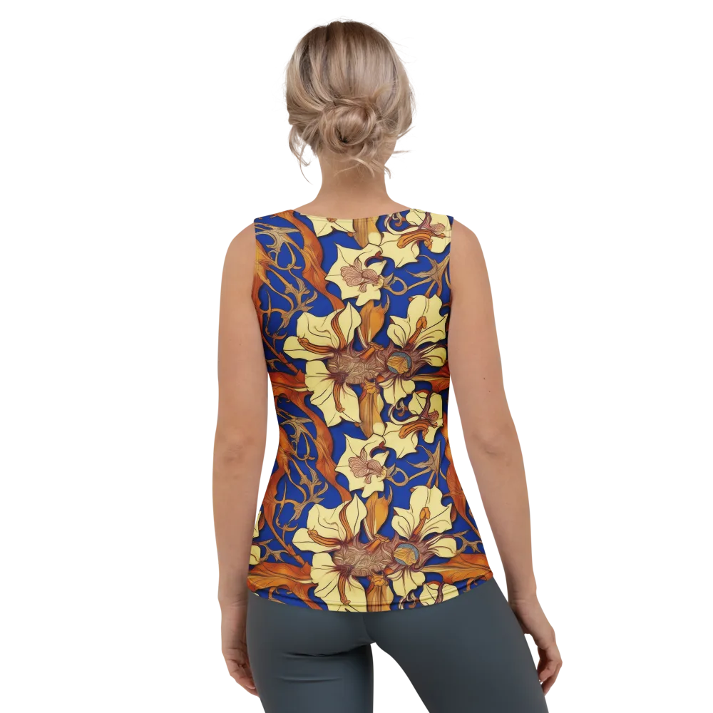 Cobalt Nouveau on Women's Tank Top — Back