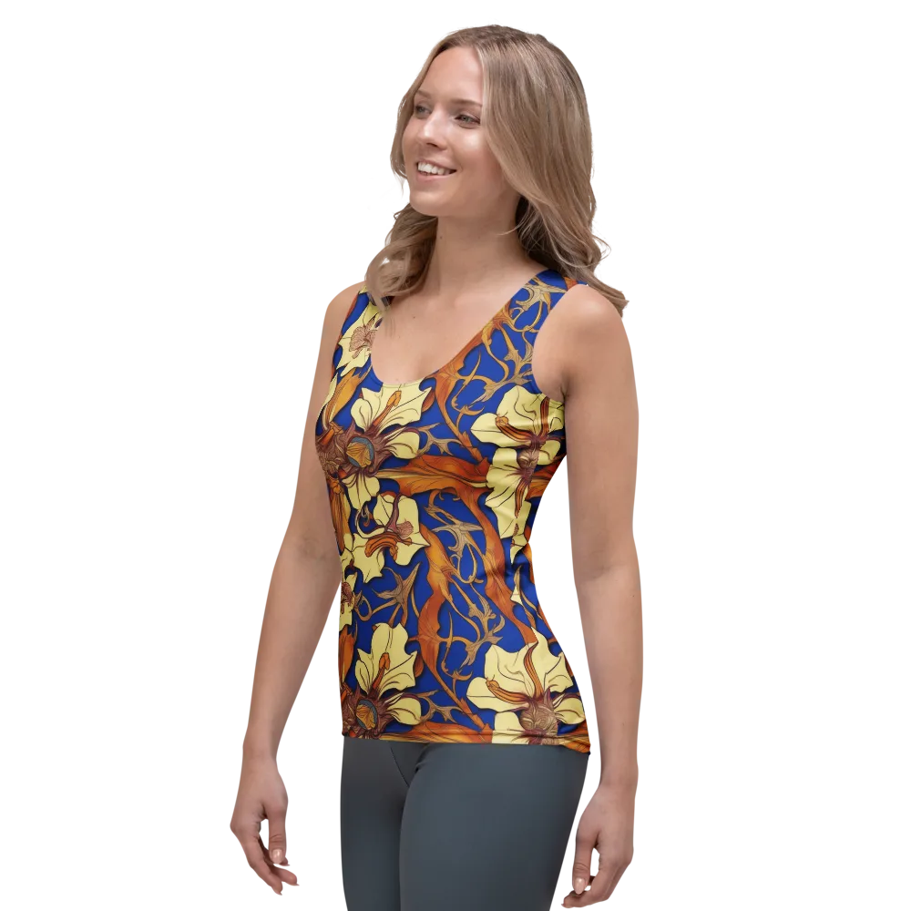 Cobalt Nouveau on Women's Tank Top — Left Front
