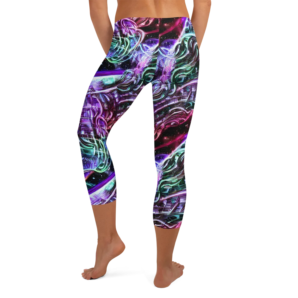 Nebula Fusions on Capri Leggings — Back