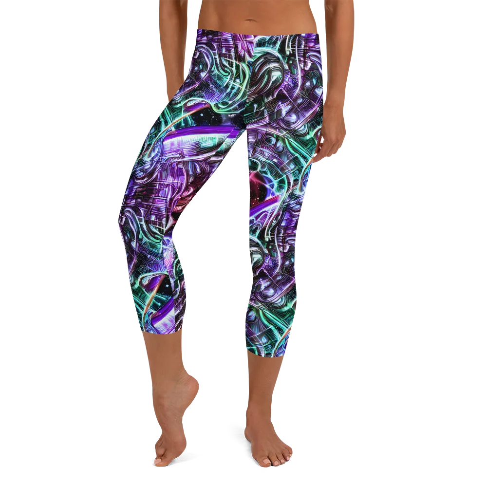 Nebula Fusions on Capri Leggings — Front