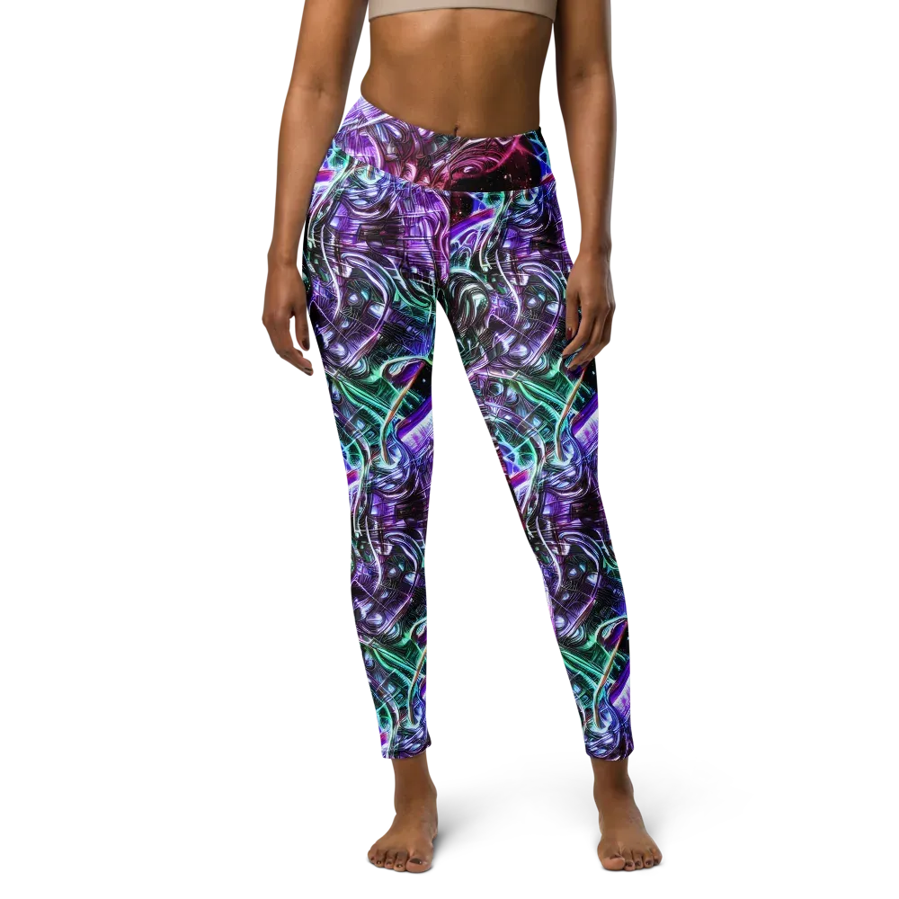 Nebula Fusions on Yoga Leggings — Front