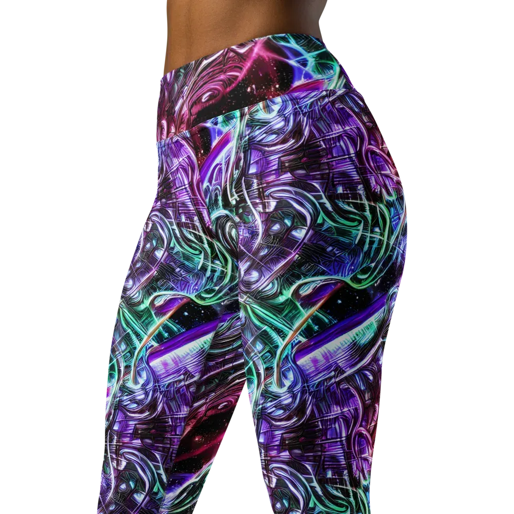Nebula Fusions on Yoga Leggings — Left Front