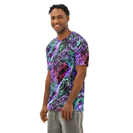 Nebula Fusions on a Men's Cotton Crew Neck T-Shirt