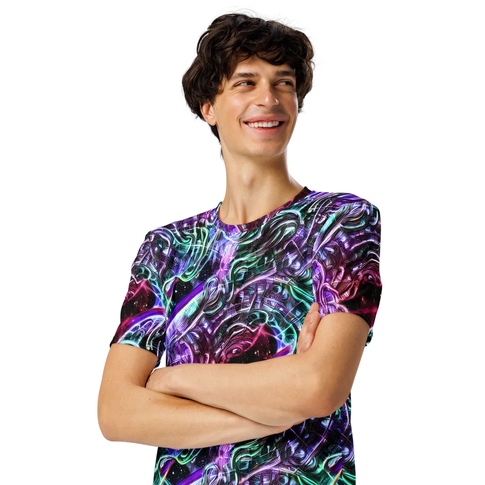 Nebula Fusions on Men's Crew Neck T-Shirt — Left Front