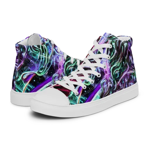 Nebula Fusions on a Women's High Top Canvas Shoes