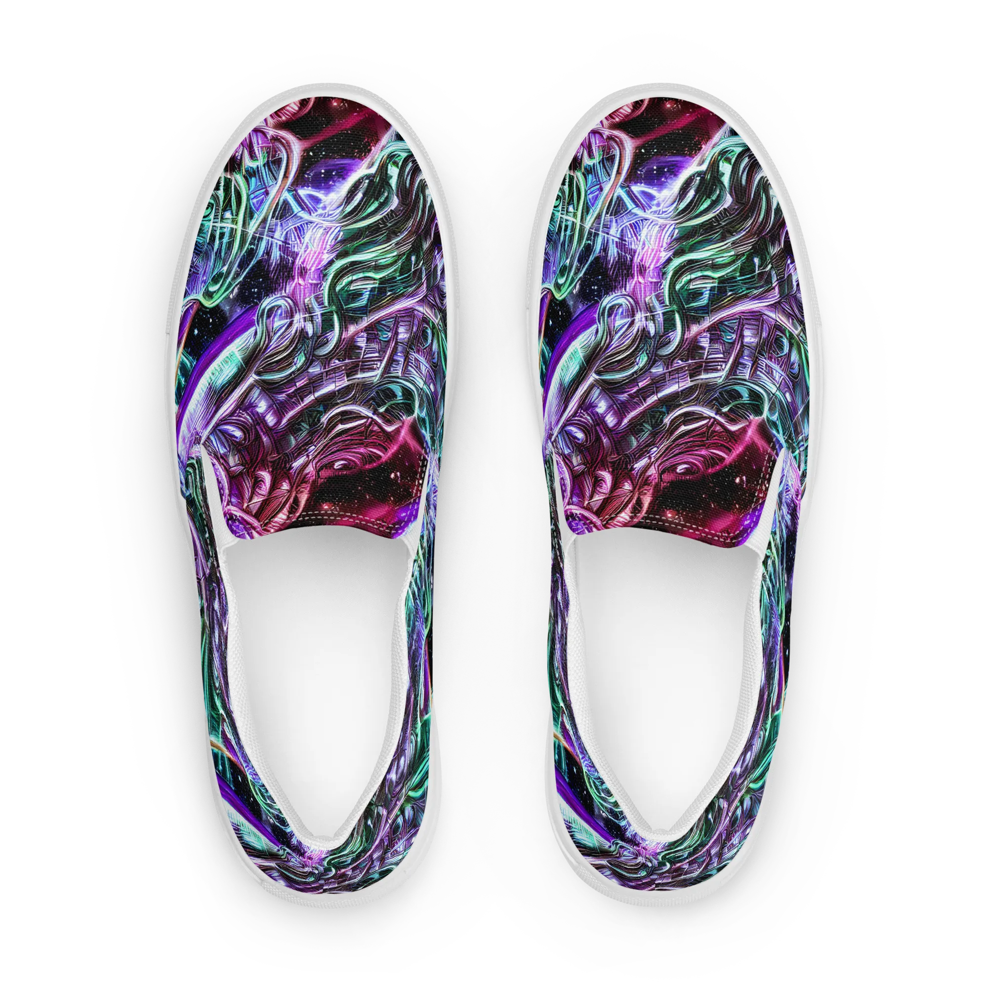 Nebula Fusions on Women's Slip-On Canvas Shoes — Front