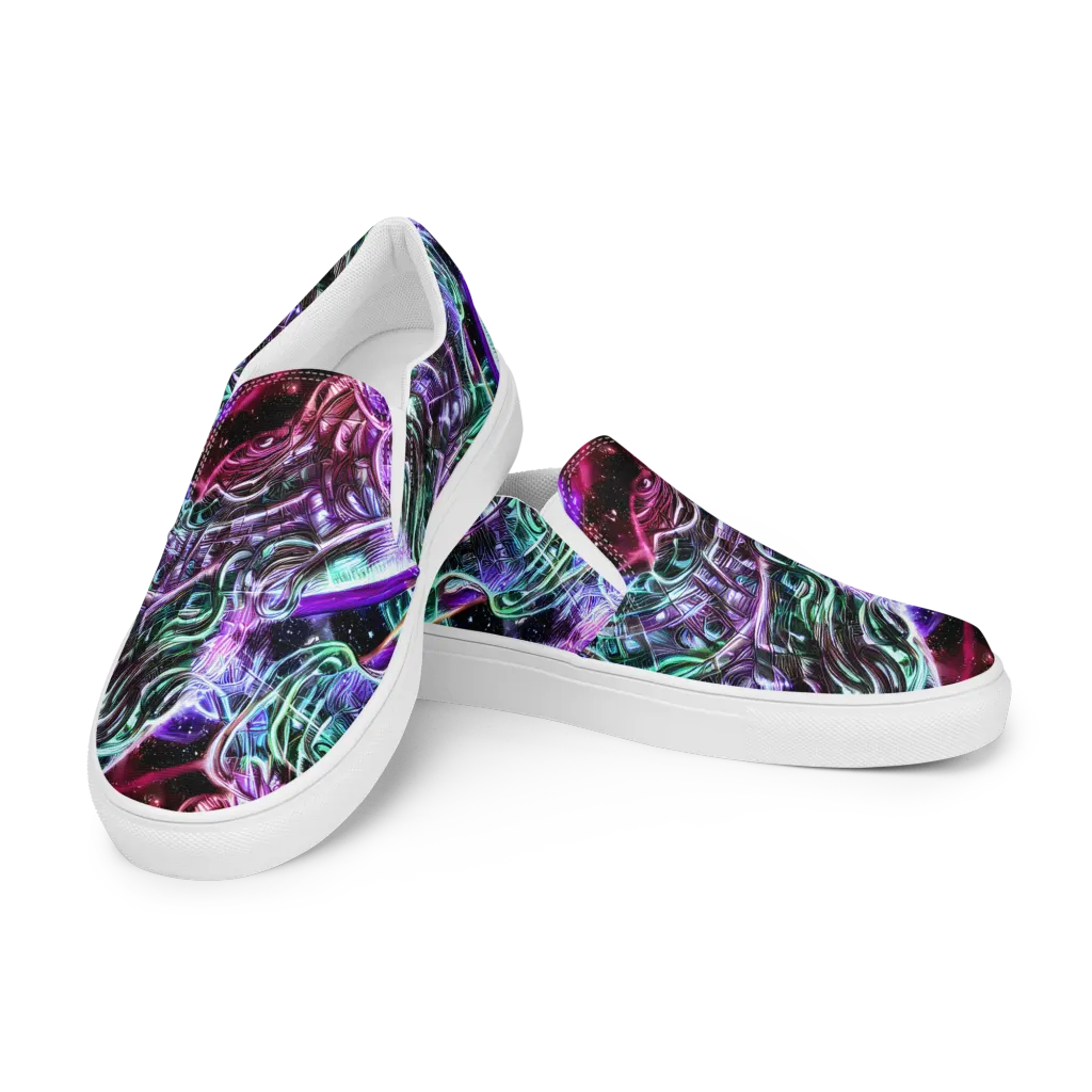 Nebula Fusions on Women's Slip-On Canvas Shoes — Left Front