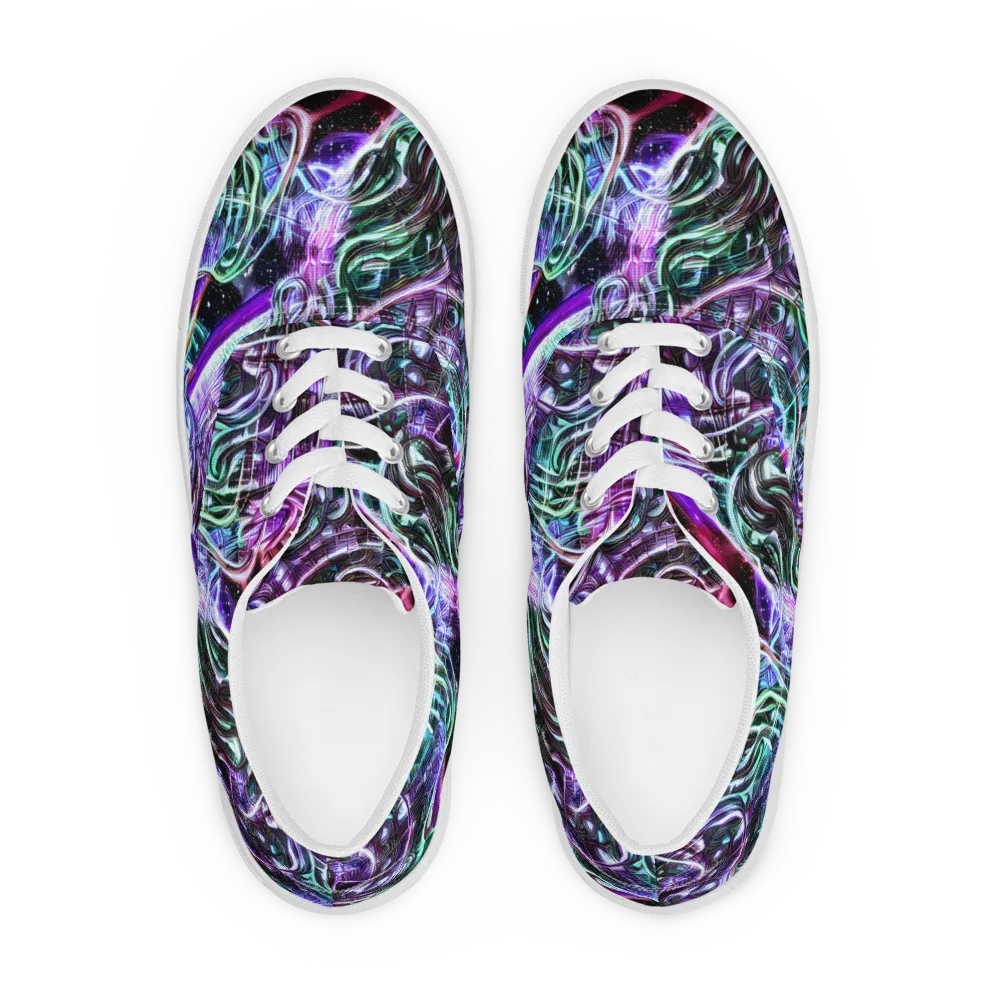 Nebula Fusions on Men's Lace-Up Canvas Shoes — Front