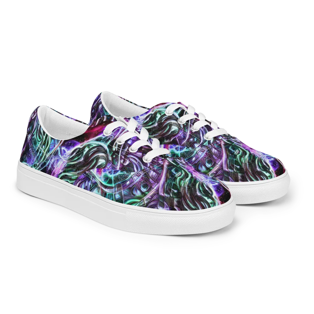 Nebula Fusions on Men's Lace-Up Canvas Shoes — Right Front